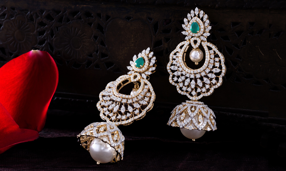 Buy Diamond Earrings Designs | Latest Diamond Jewellery Collection