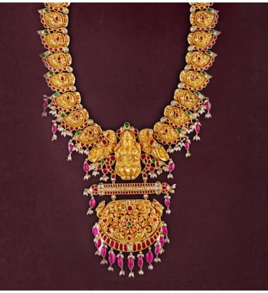 Gorgeous Gold Long Chain Designs For A South Indian Bride Krishna