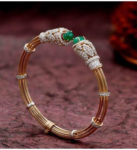 Buy Diamond Cuff Bracelets Online | South Indian Designs | SVTM