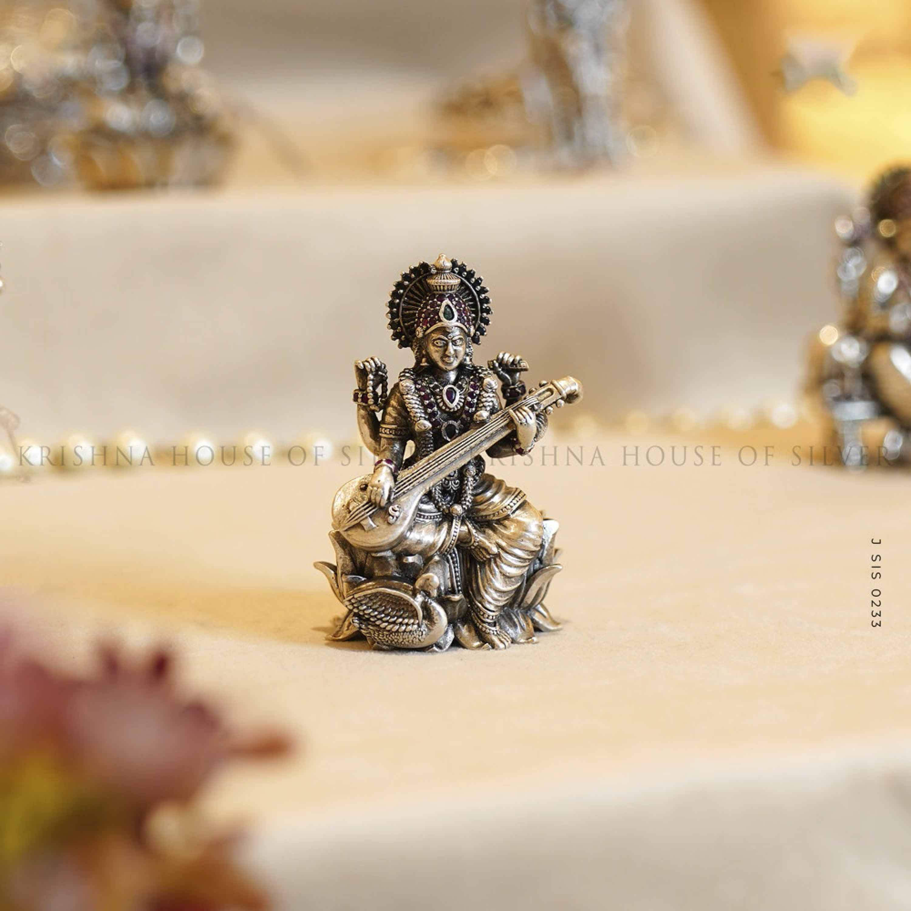 Silver Laxmi Devi Idol from Krishna House Of Silver