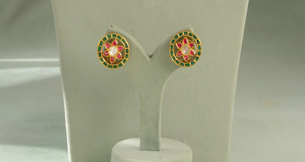 Gemstone stud earrings